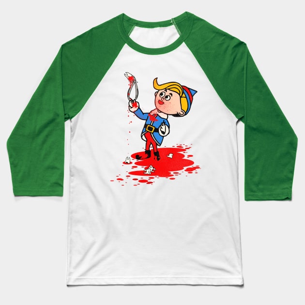 Hermey the Elf Tooth Extraction Specialist Baseball T-Shirt by darklordpug